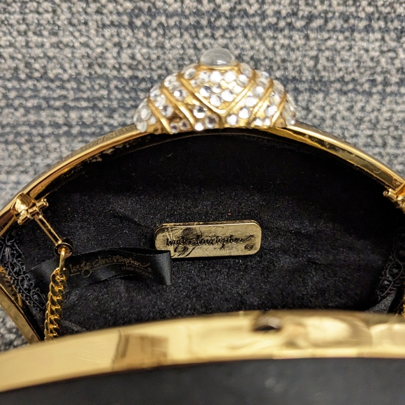 Morgan Taylor Black Clutch Gold Rhinestone - Picture 11 of 16